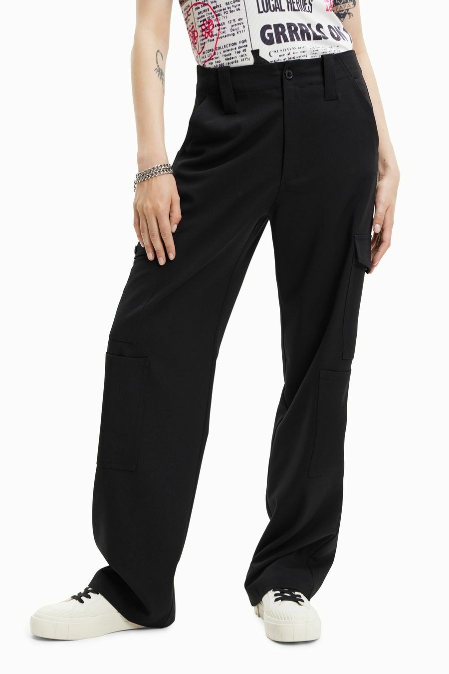 DESIGUAL PANT SENA-LACROIX BLACK S