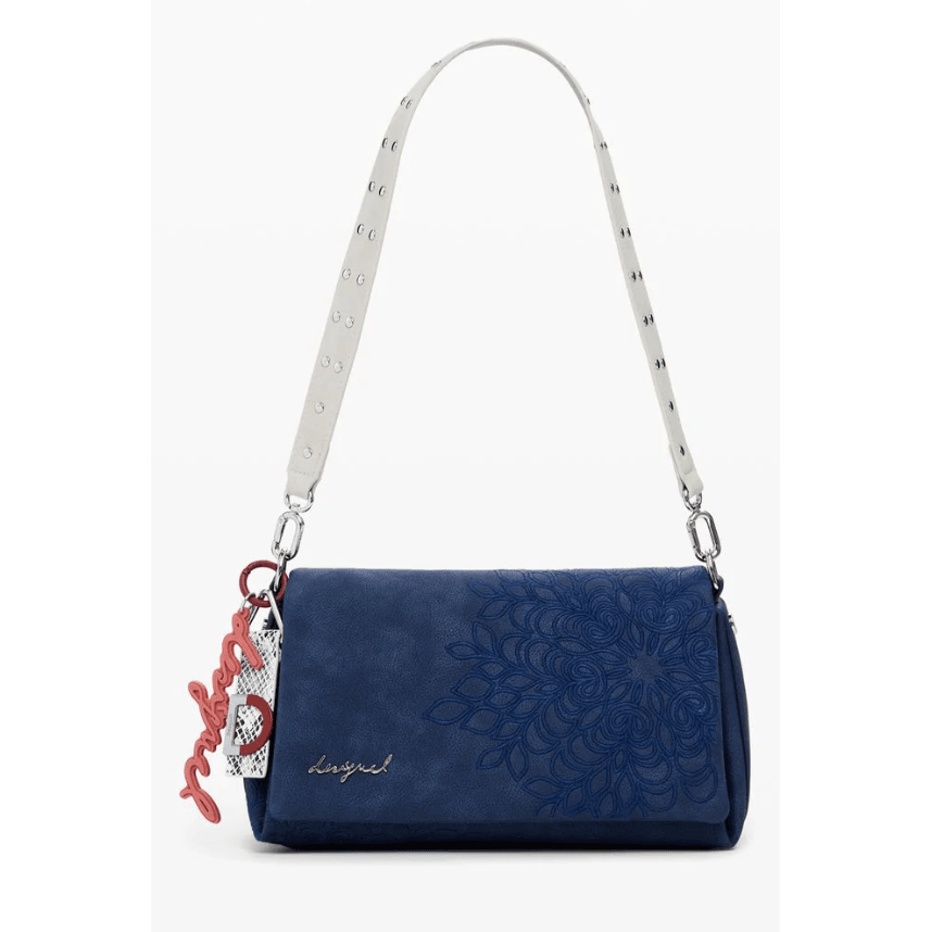 Sierra Naron Medium Flap Blue Shoulder Bag 