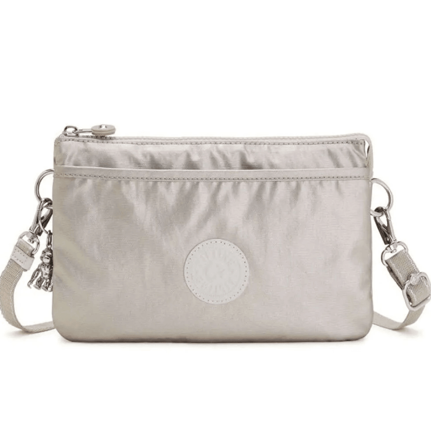 Riri Metallic Glow Large Pouch With Crossbody Strap