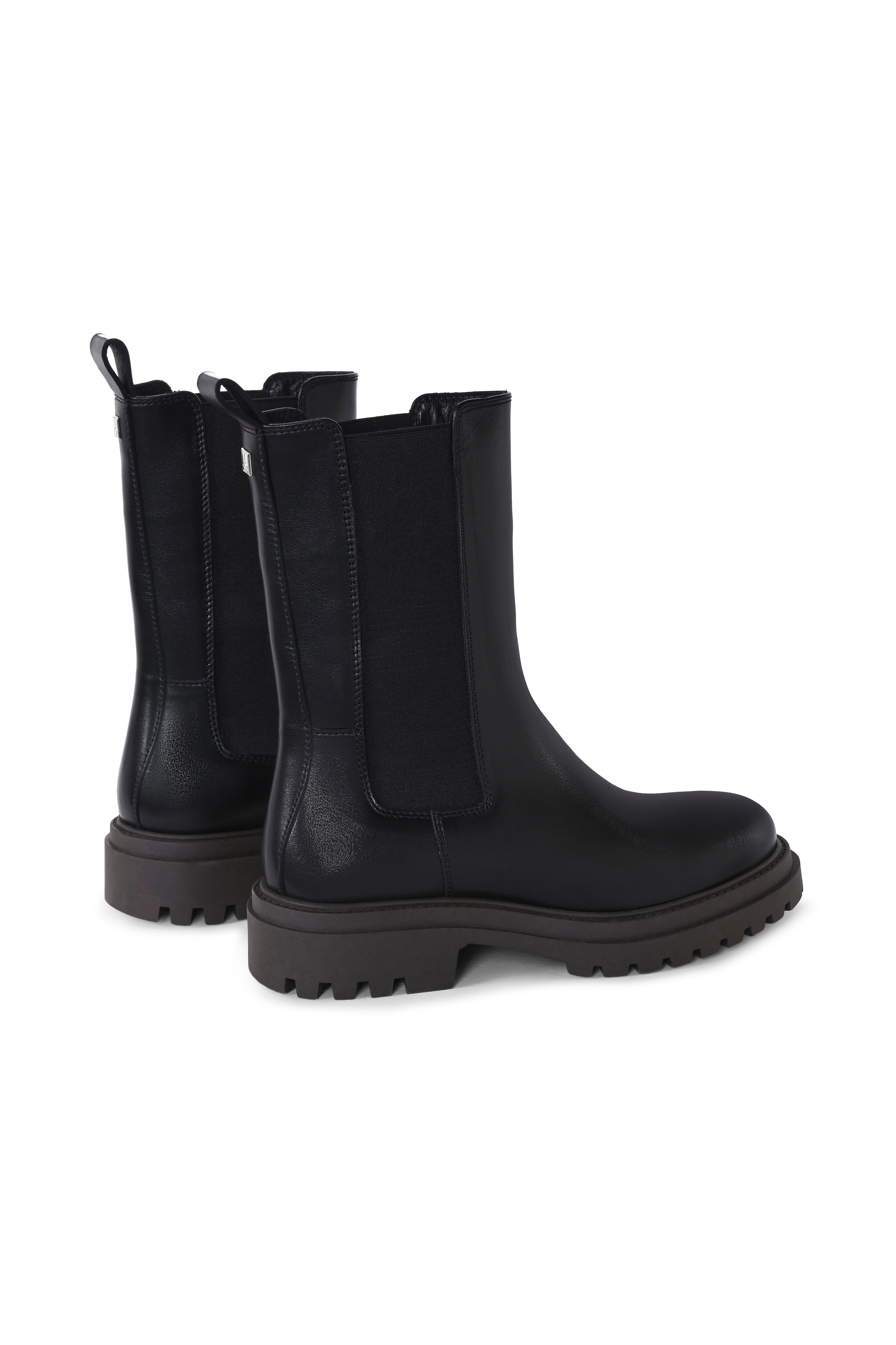 Elastic Leather Boots