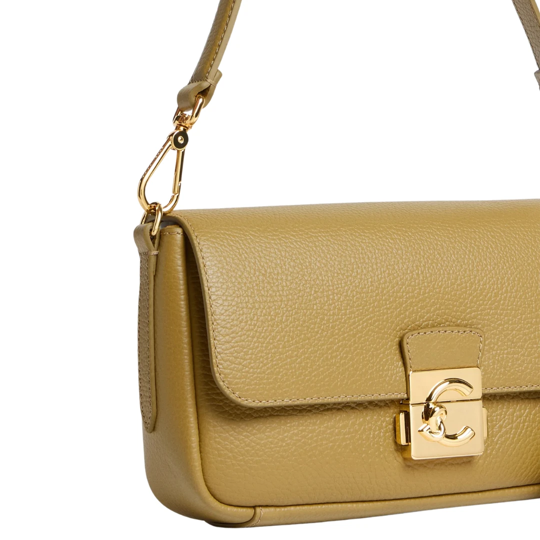 C-Me Lock Andy Leather Shoulder Bag E1U4K120201