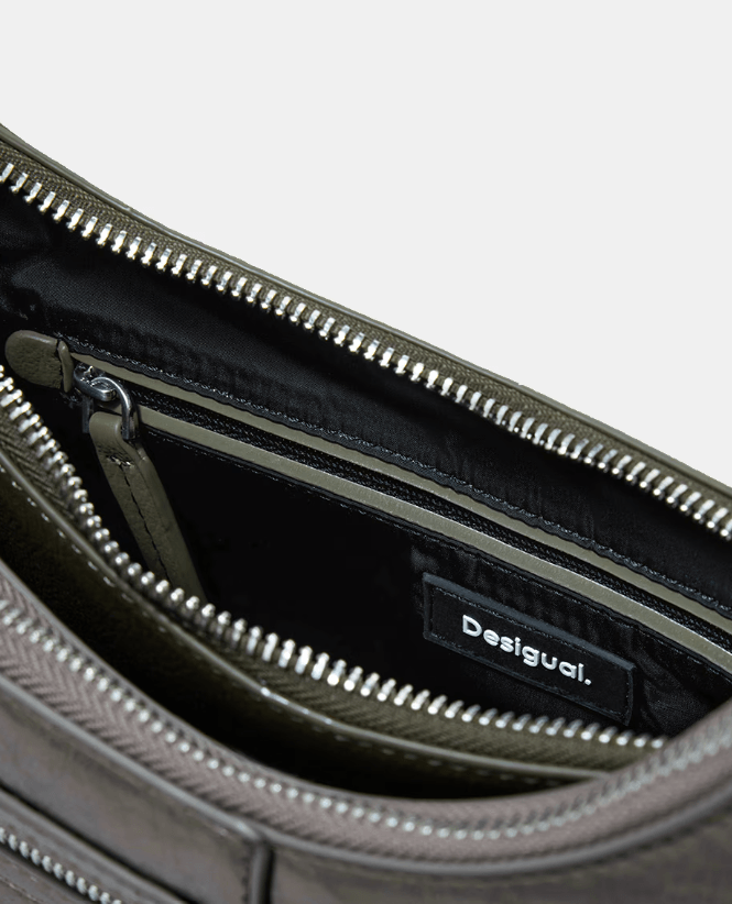 Delta Lyra Detchable Olive Green Silver Shoulder Bag