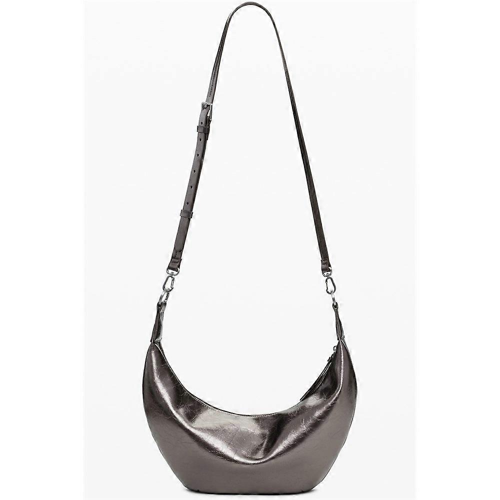 Half Logo Zante Dark Silver Shoulder Bag 