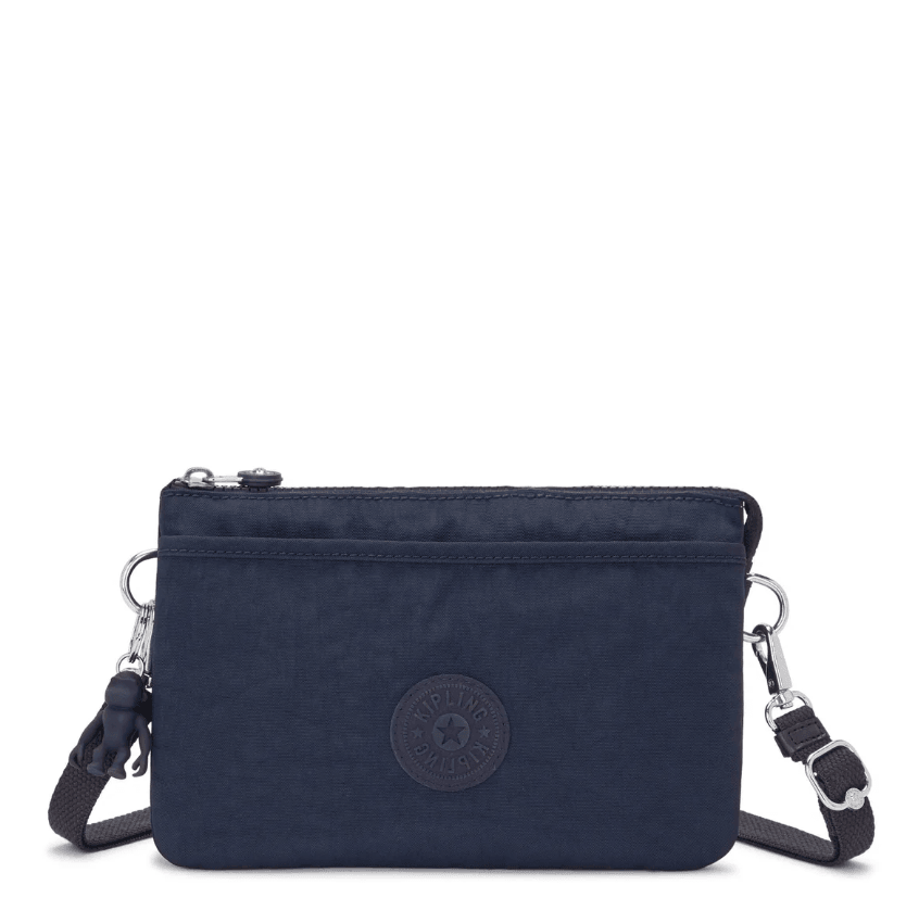 Riri Blue Bleu 2 Large Pouch with Crossbody Strap Bag