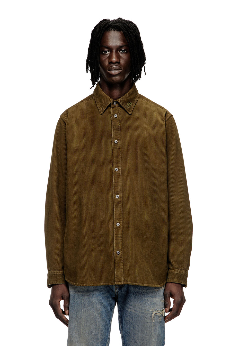 S-Simply-AJFQ Green Brown Shirt