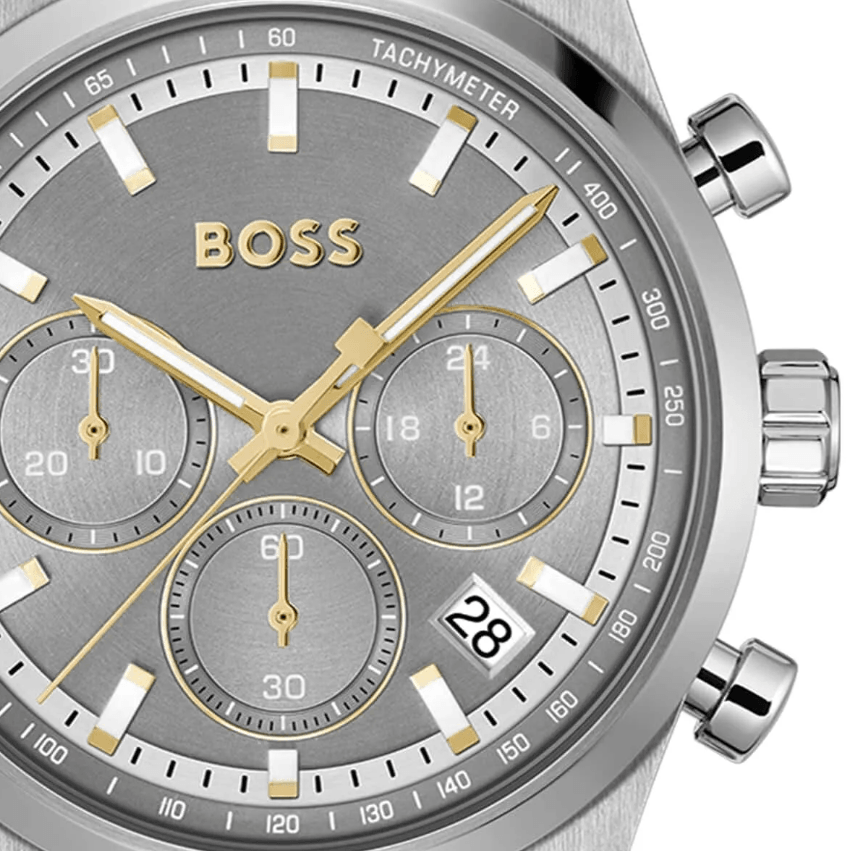 Candor Chronograph Light Grey Stainless Steel Men's Watch HB1514221