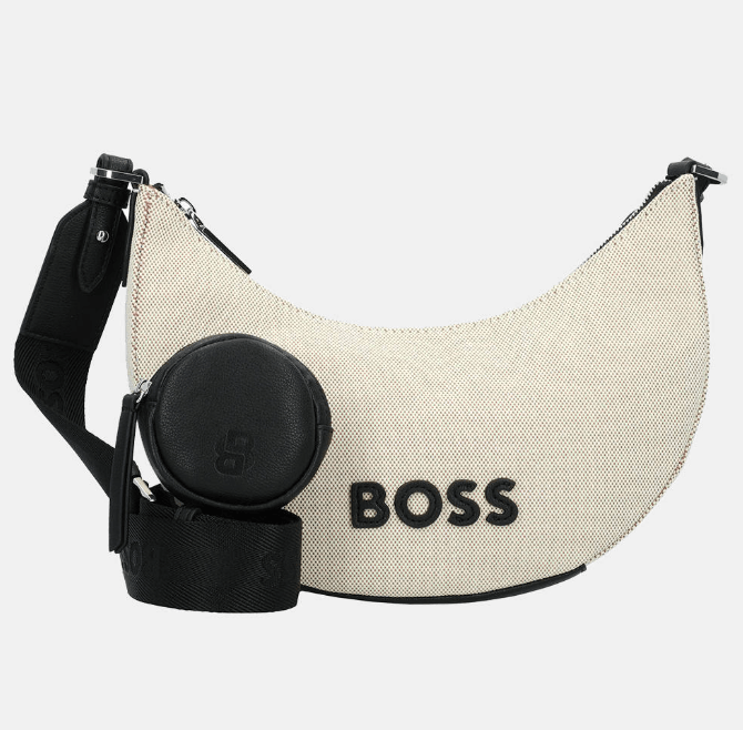 Boss Black Addison White Halfmoon Shoulder Bag 1027159701