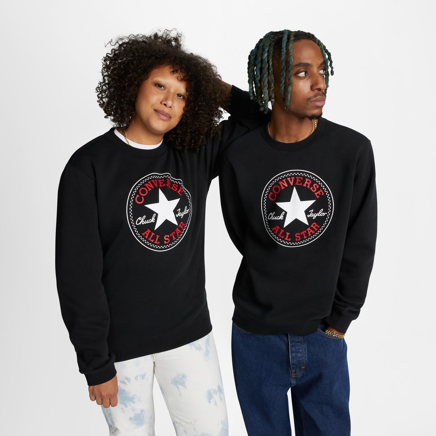 Go-To All Star Patch Standard Fit Unisex Black Sweatshirt