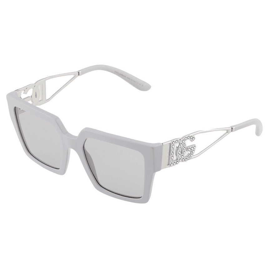 Light Grey Square Metal Sunglasses
