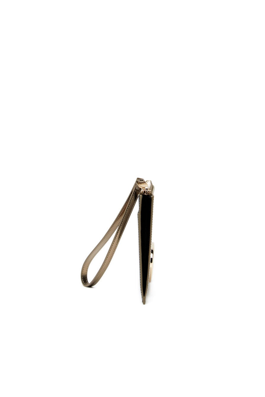 1DR Zipped pouch in gold mirror leather