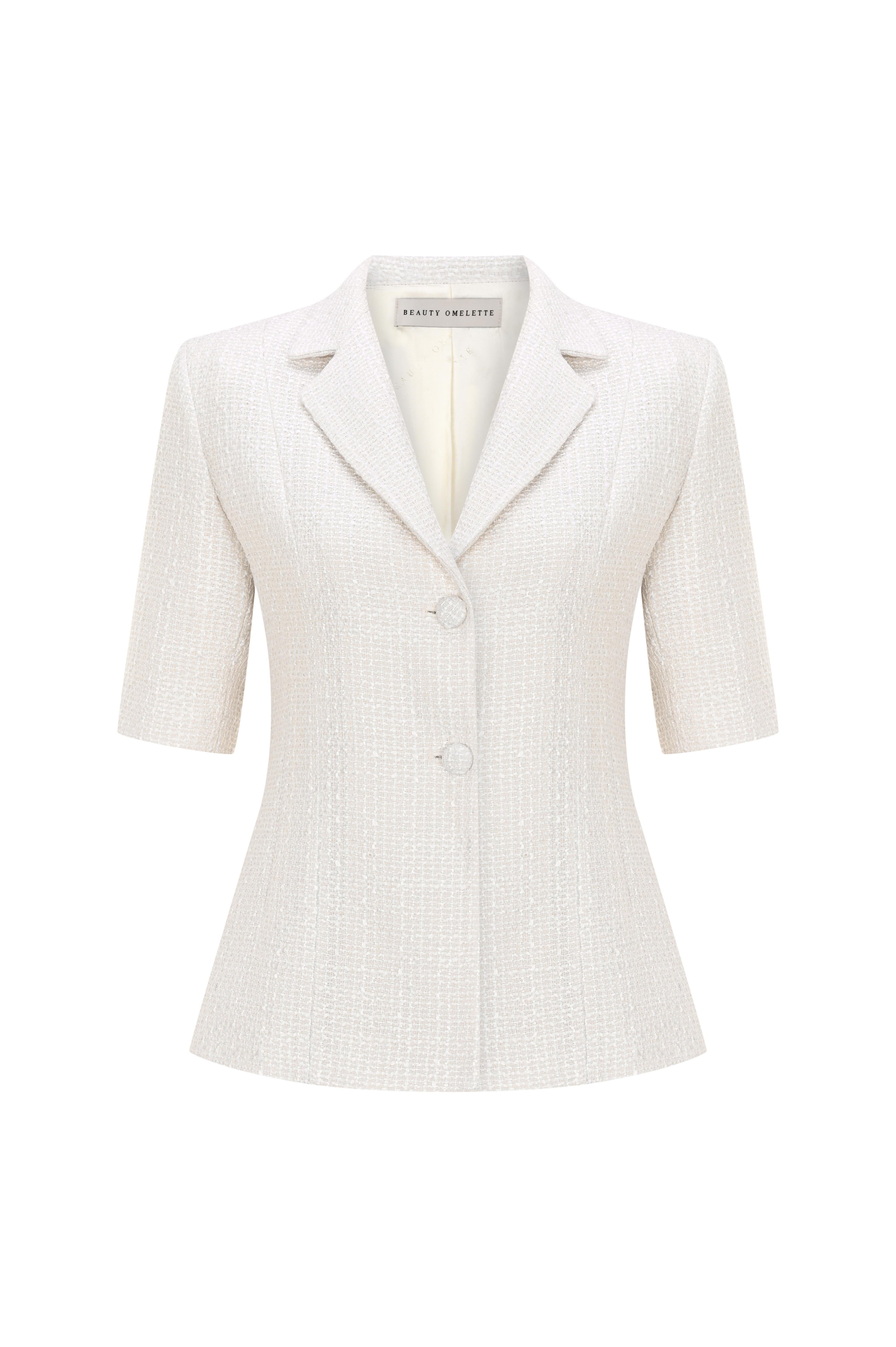 Ecru Short Sleeve Jacket
