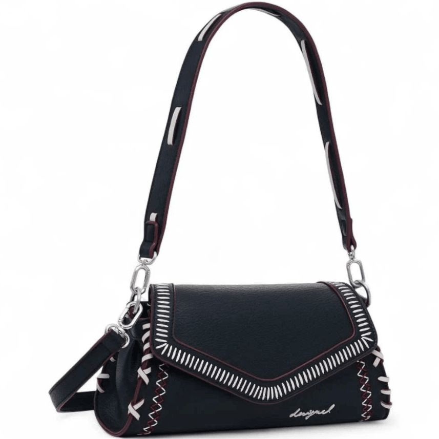 Manhattan Pespunts Zarauz Black Shoulder Bag 