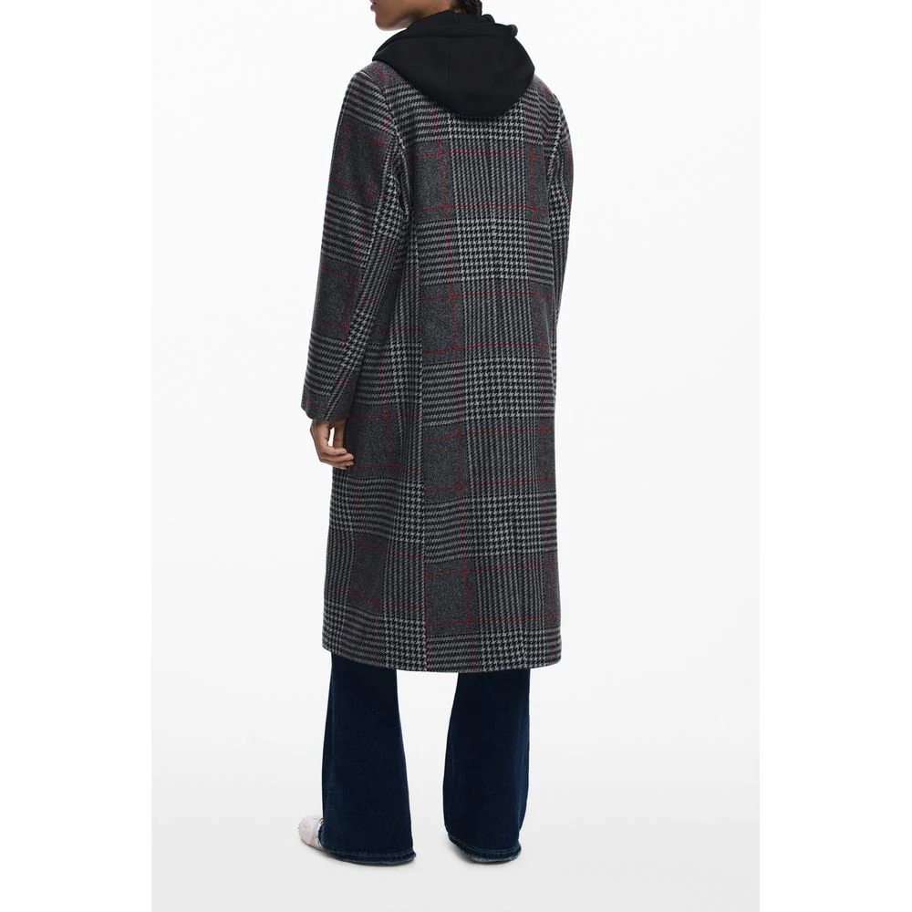 Capucha Check Coat
