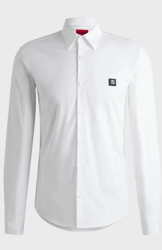 Hugo Red Ermo White Shirt 1024367007