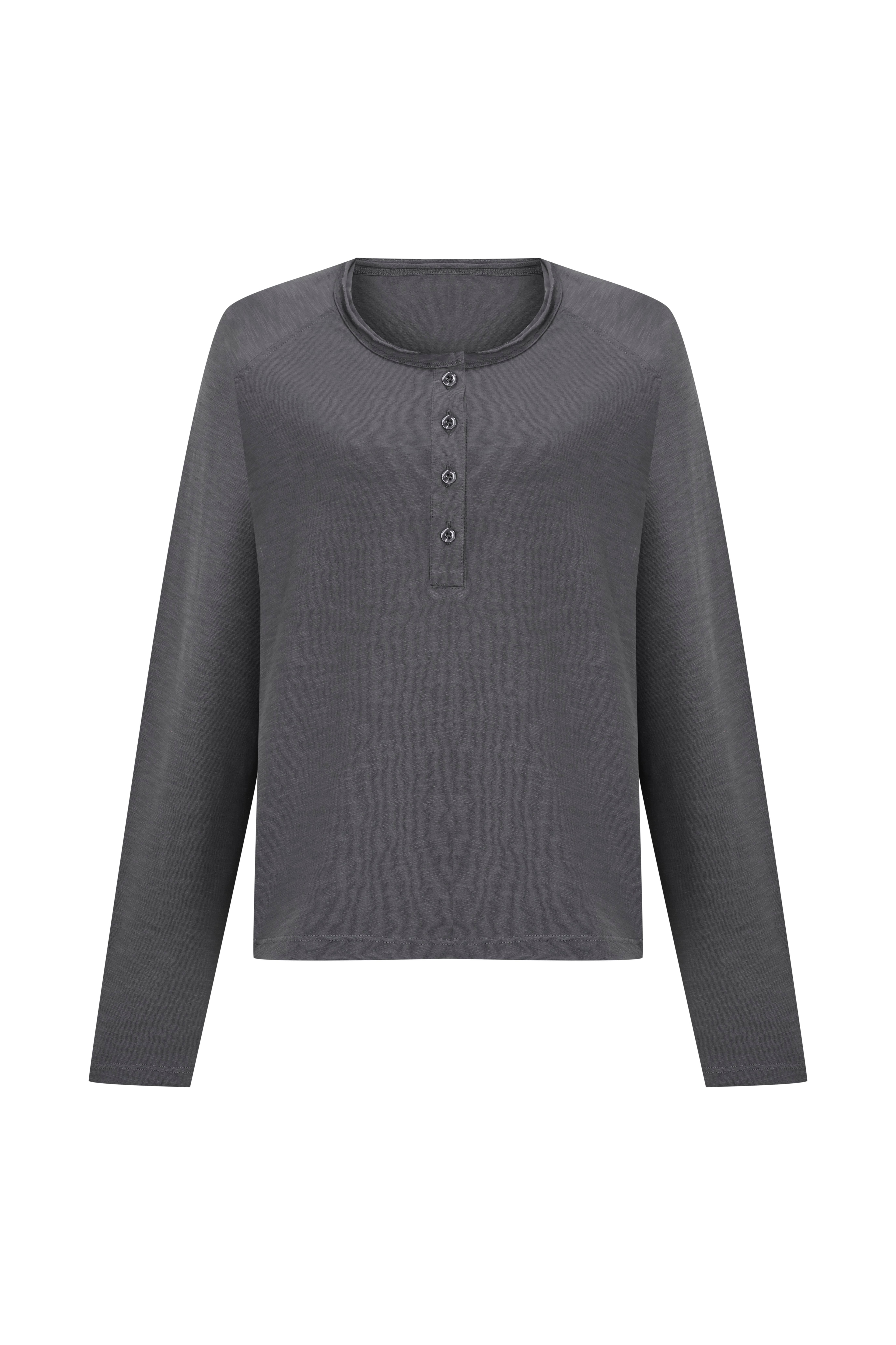 Light Gray Long Sleeve T-Shirt  - Gray