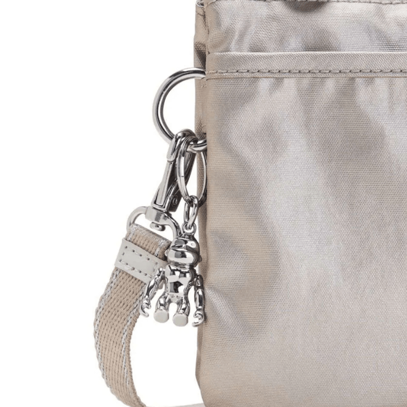 Riri Metallic Glow Large Pouch With Crossbody Strap