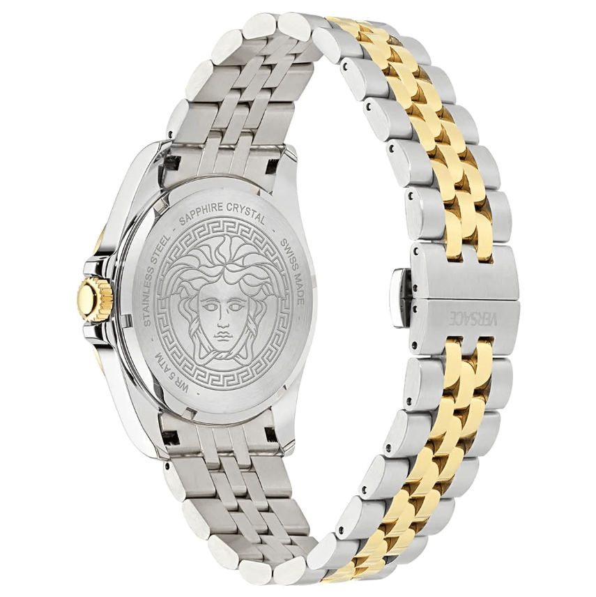 Gold Tone Metallic Grey Unisex Watch VRSCVE9H00924