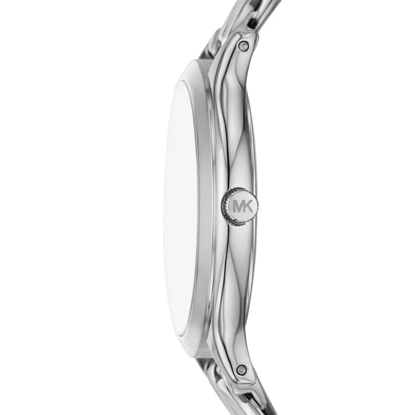 Slim Runway Silver-Tone Curb-Link Women's Watch MK7474