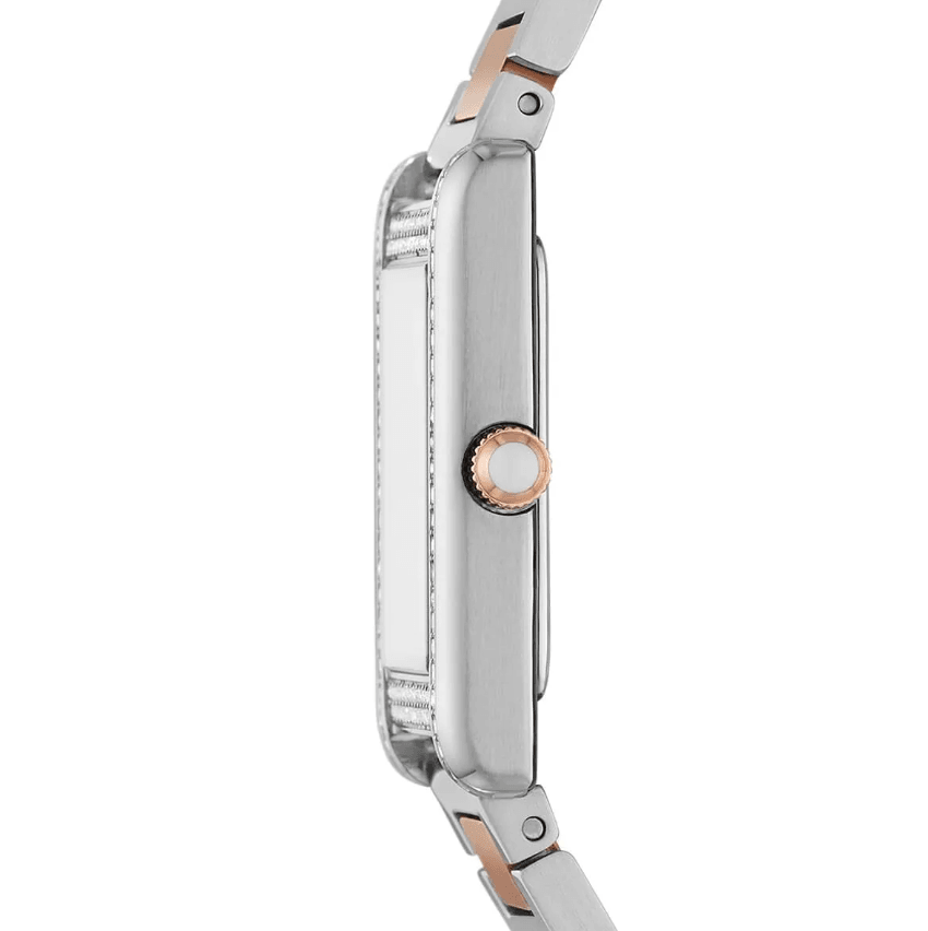 Two-Hand Two-Tone Rose Gold Silver Stainless Steel Women's Watch AR11637