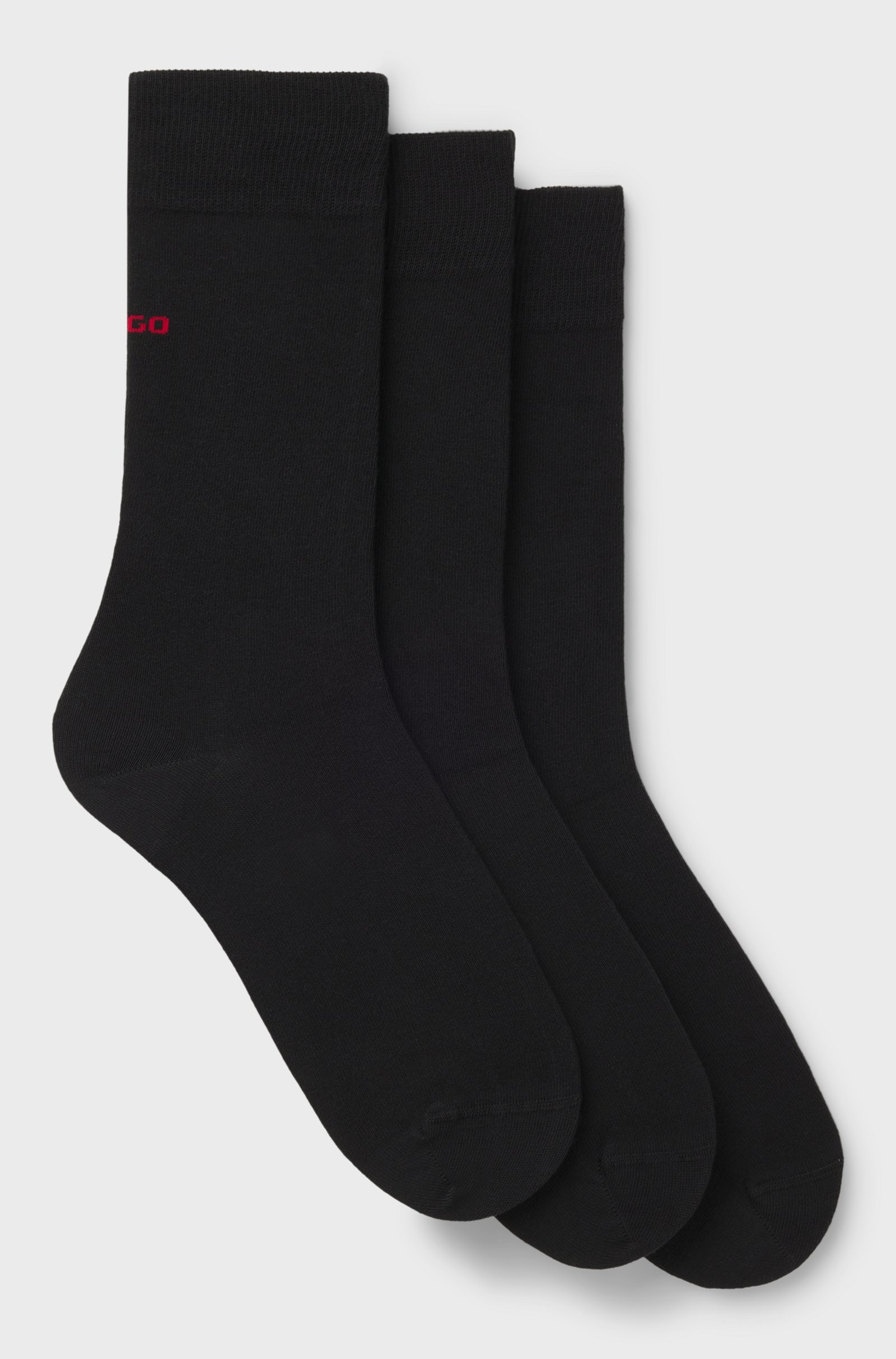 Hugo Red 3Pack Black Uni Socks 50493253