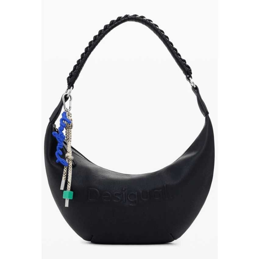 Half Logo Zante Black Shoulder Bag