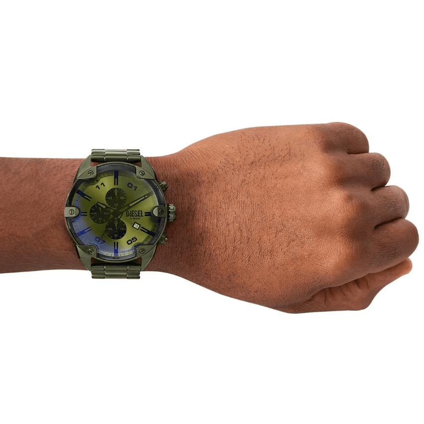 Spiked Green Stainless Steel Men's Watch DZ4670