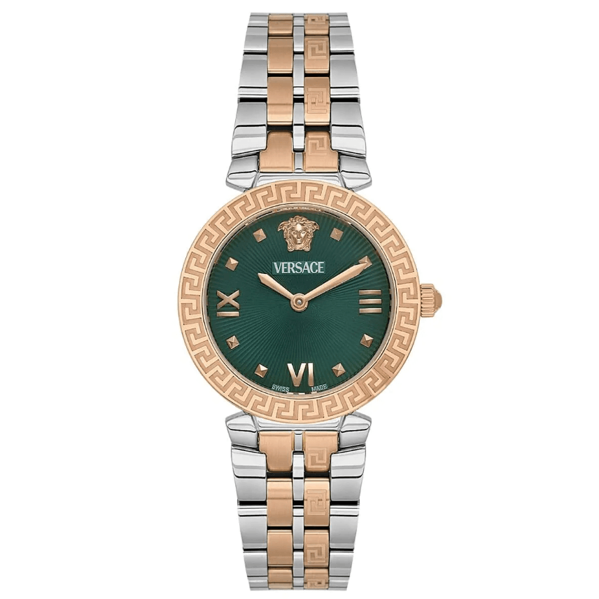 Metallic Grey Rose Gold Stainless Steel Women's Watch VRSCVECFA0224