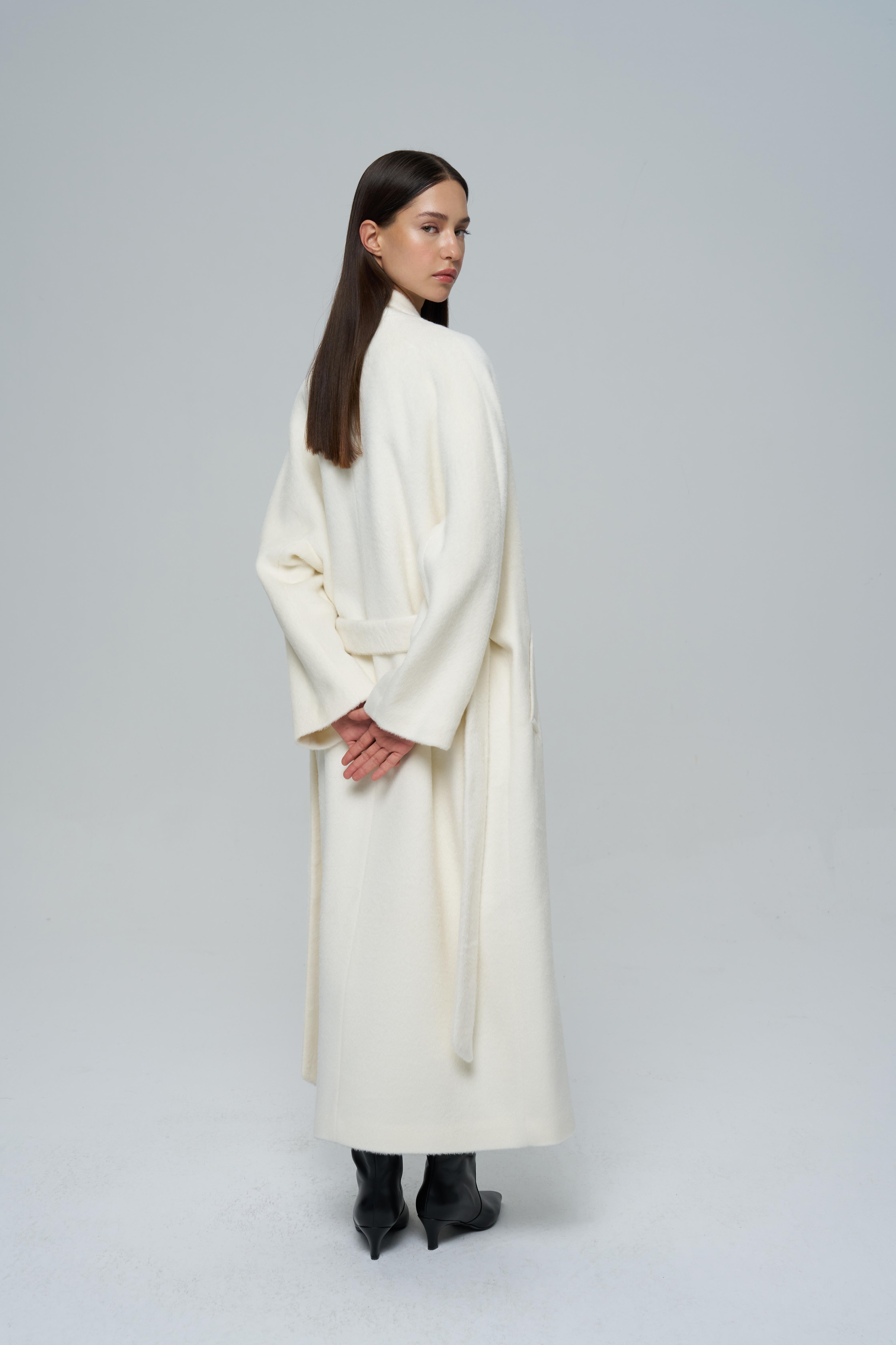 Classic Alpaca Ecru Coat