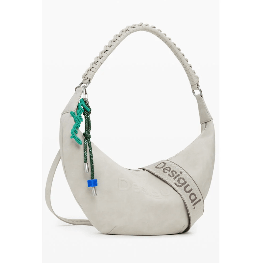 Half Logo Zante Piedra White Shoulder Bag 