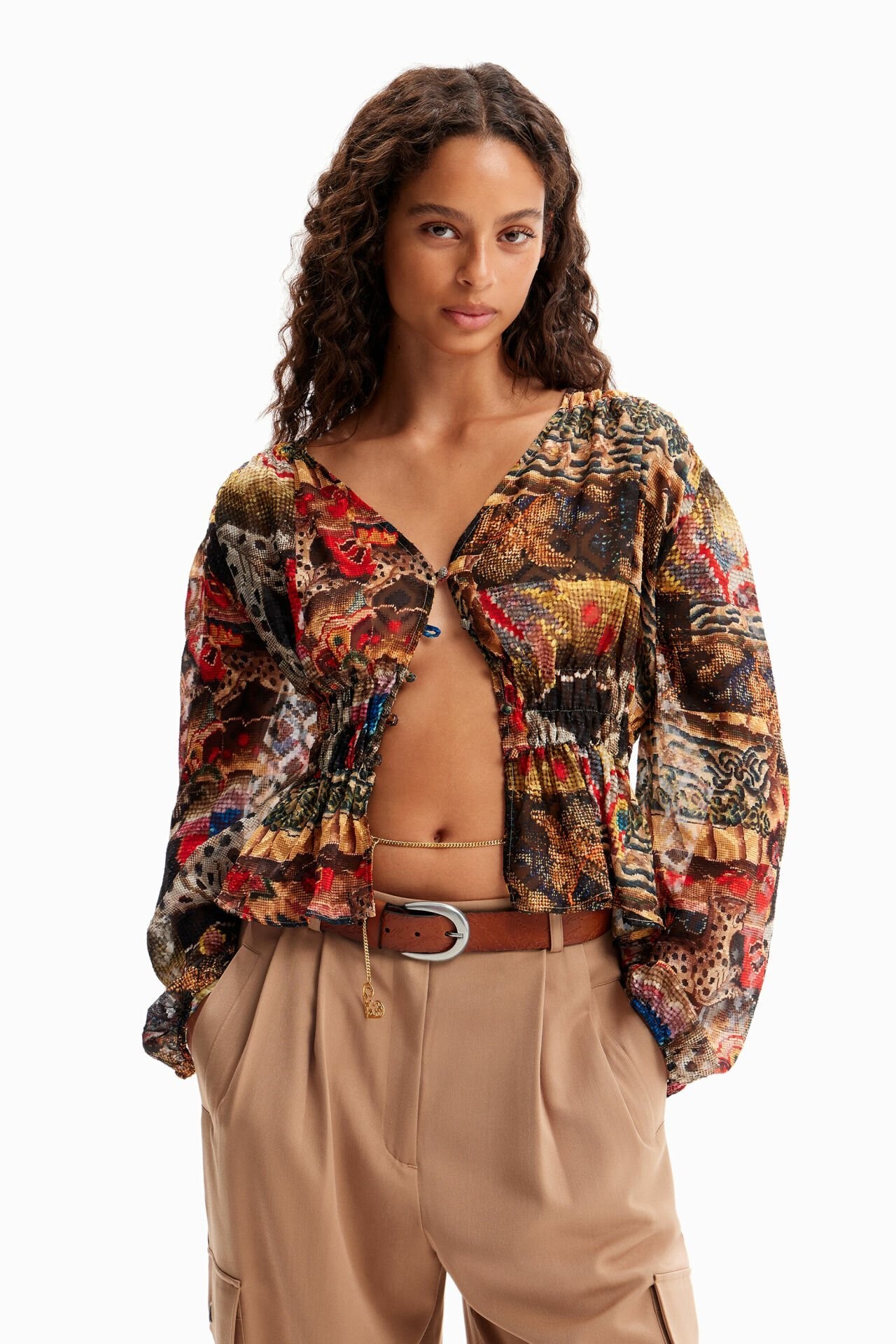 DESIGUAL BLUS TAPESTRY LA MARON ETNIC S