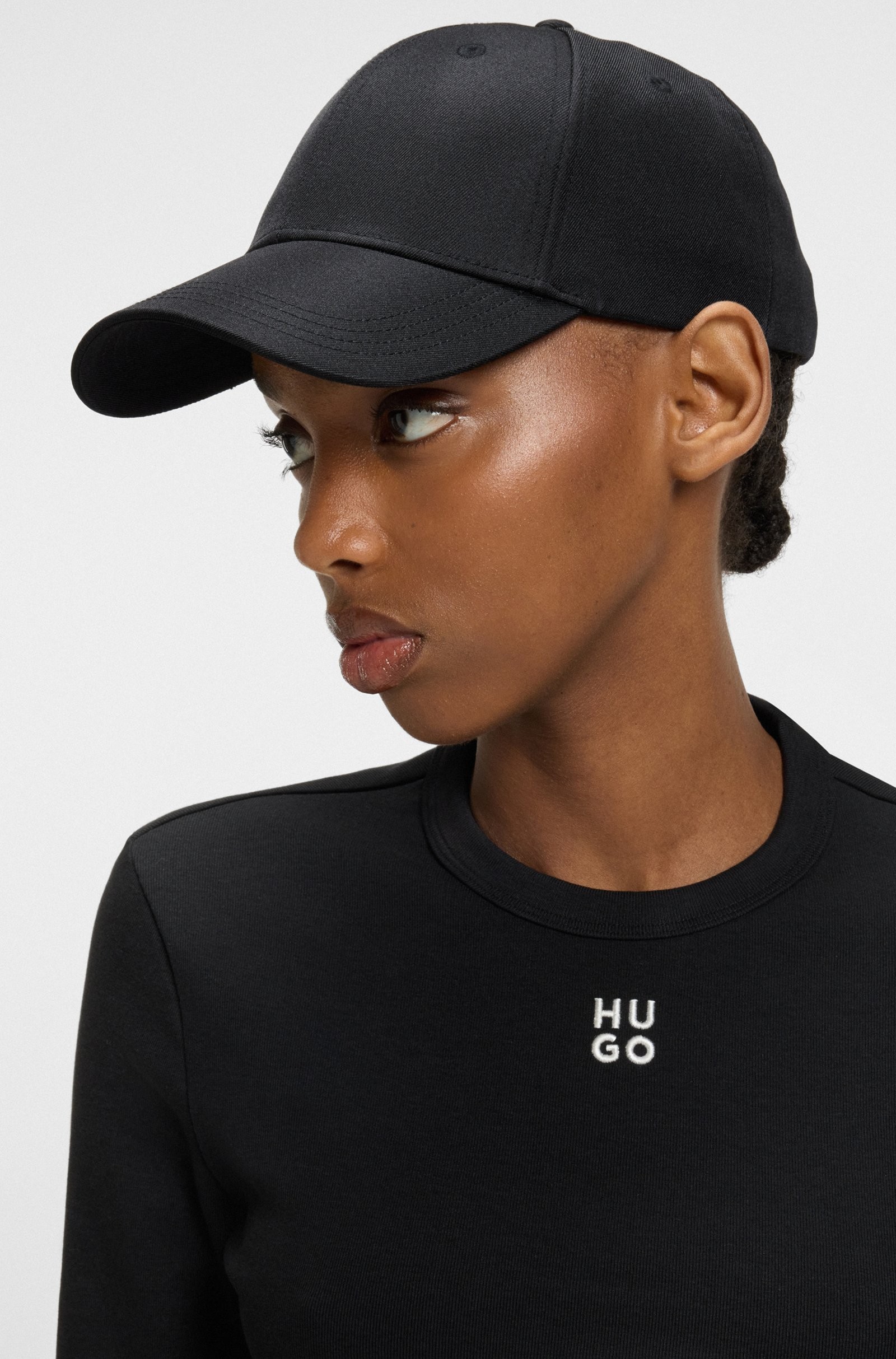 Hugo Red Ally Bow Stacked Black Cap 50544452 