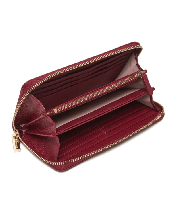 Metallic Soft Leather Wallet Red E2 MW5 11 04 
