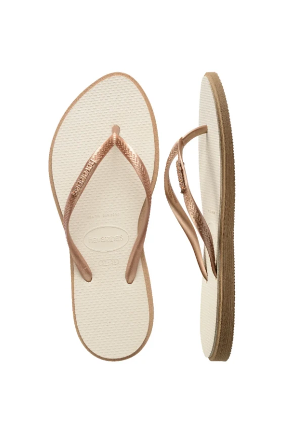 Slim Point Gold Beige Slippers