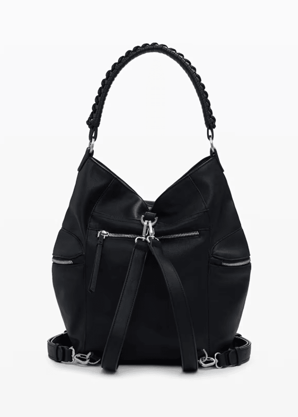 Half Logo Arica Black Backpack 