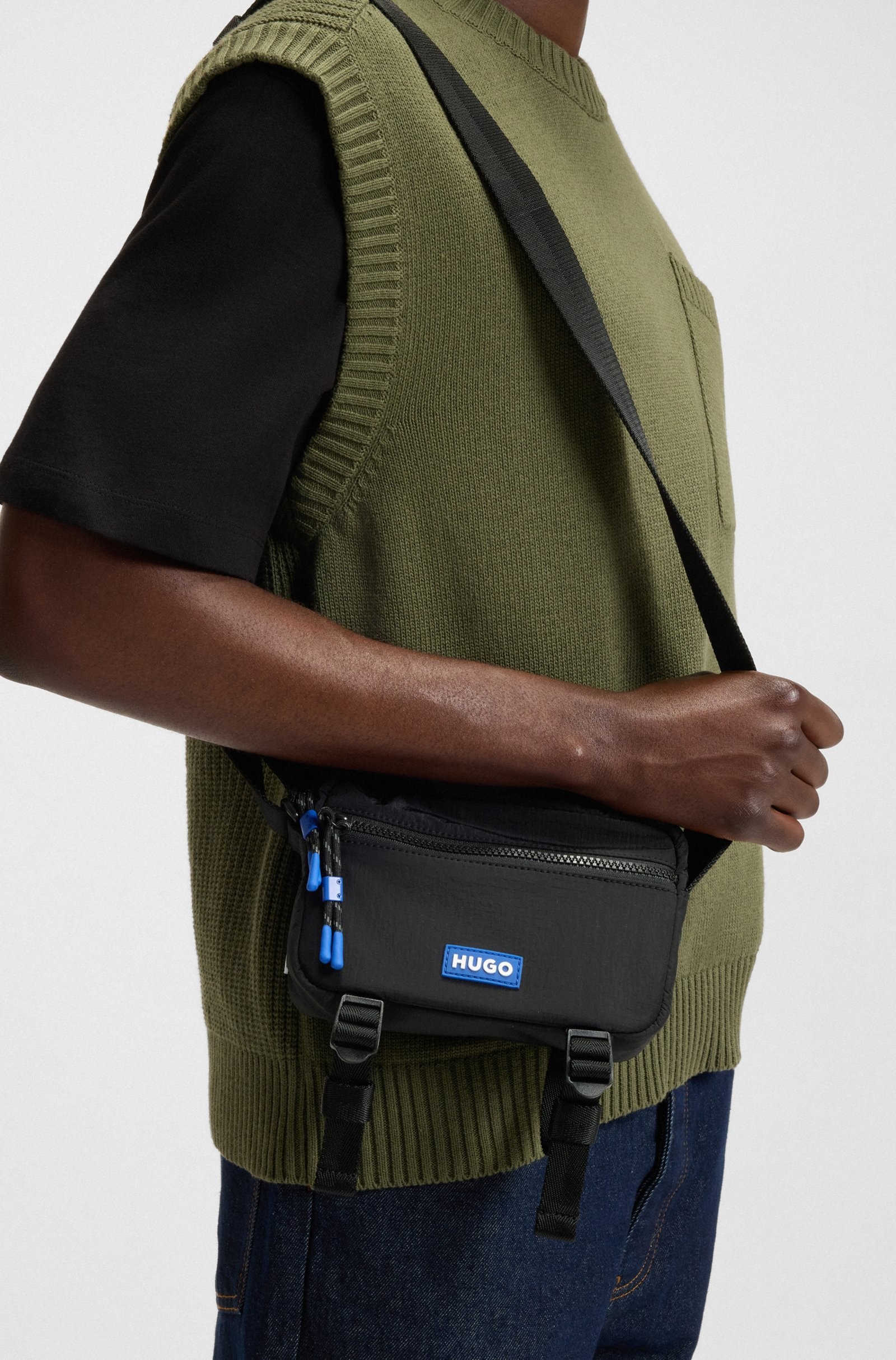Hugo Blue Vytal Reporter Bag with Zip 10266592