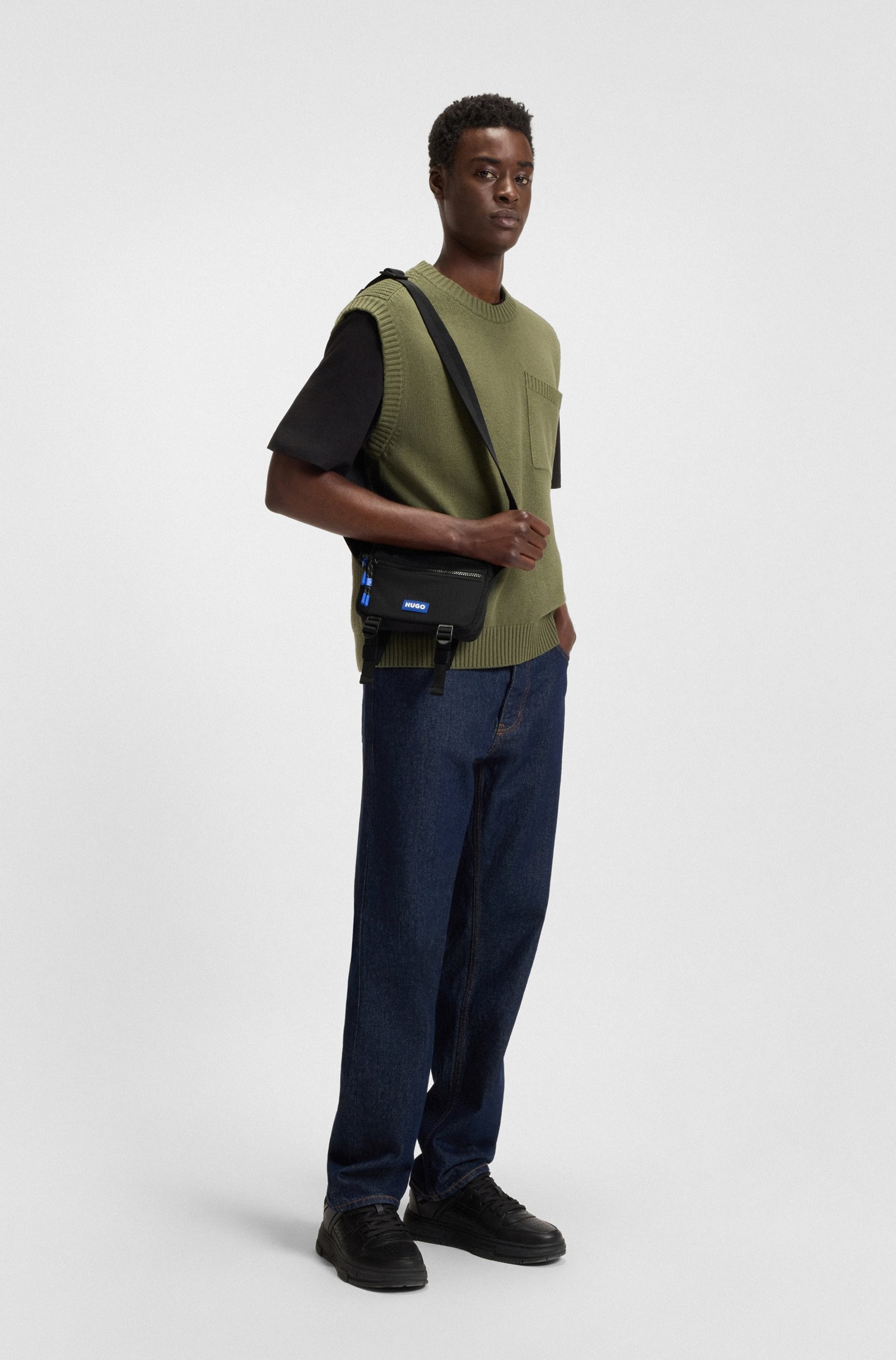 Hugo Blue Vytal Reporter Bag with Zip 10266592