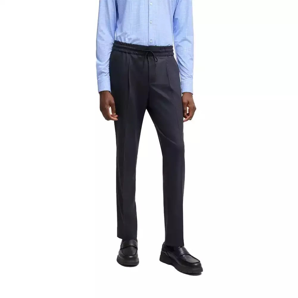 Hugo Red Elastic Dark Blue Pants 1026647201