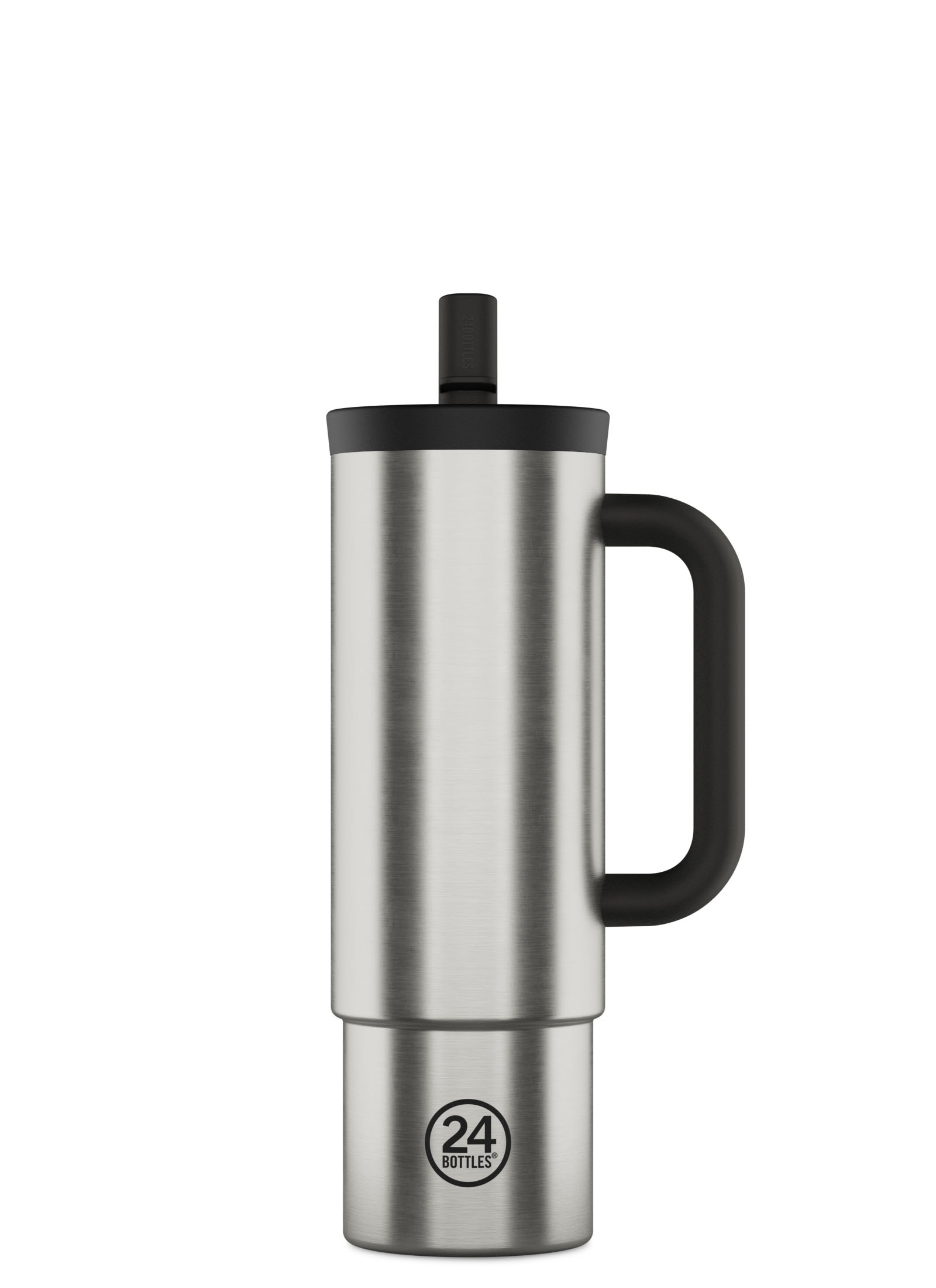 Brushed Steel Straw Cup 800ml 