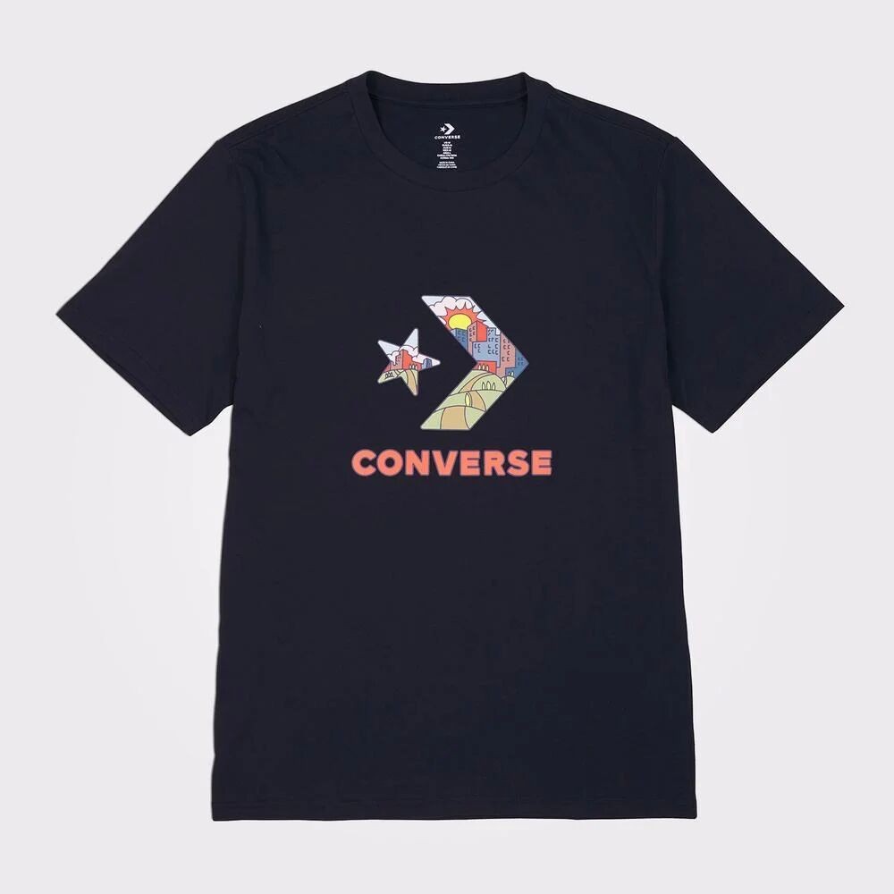 CONVERSE STAR CHEVRON FIL T-SHIRT BLK S