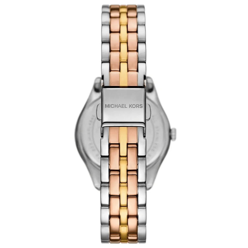 Harlowe Three-Hand Tri-Tone Stainless Steel Women's Watch MK4846