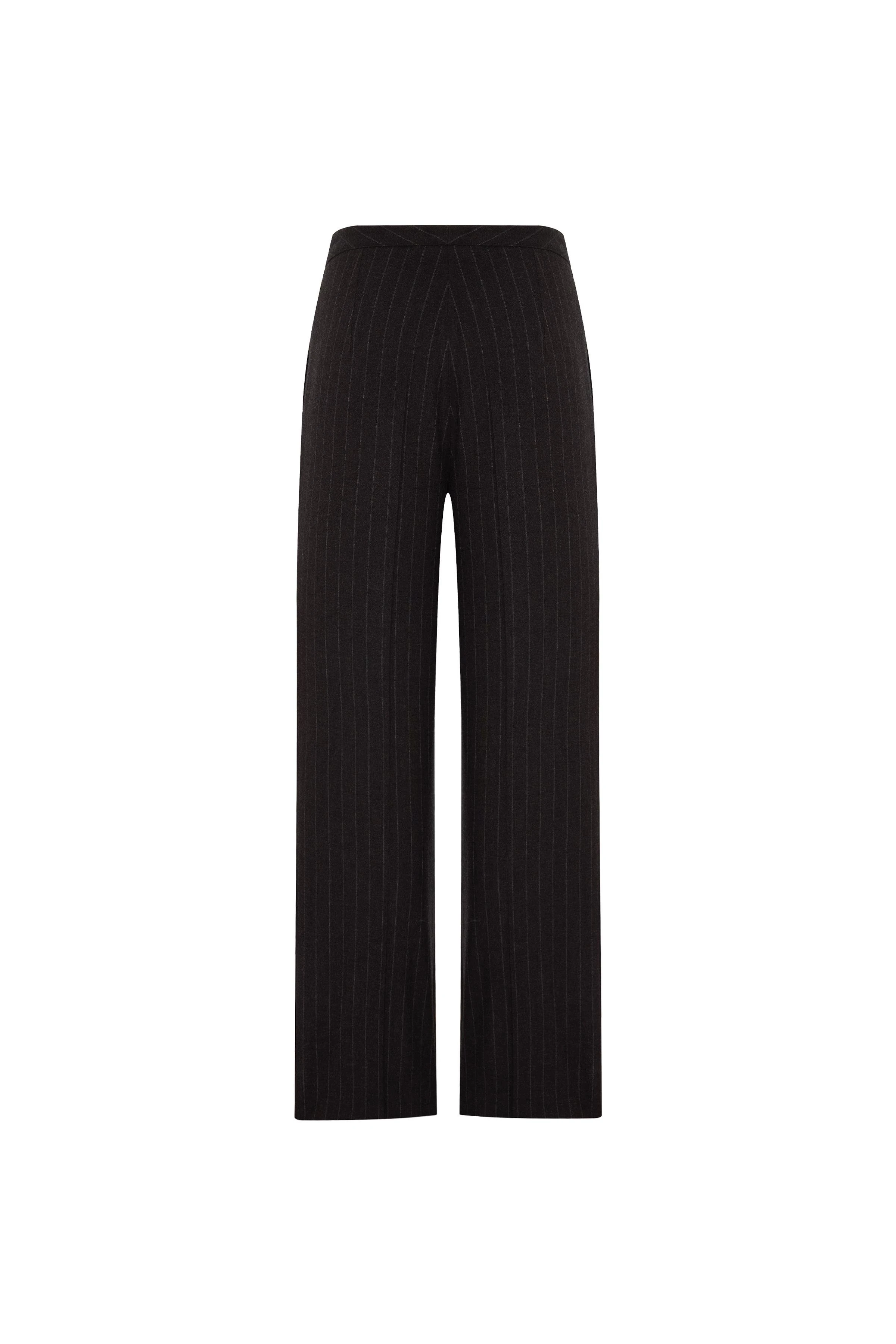Pinstripe Straight-Cut Trousers