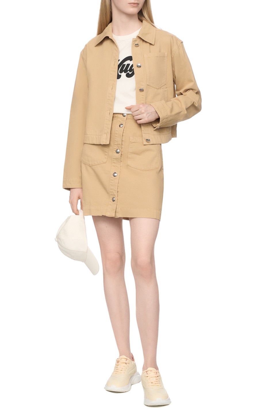 Hugo Red Rikusa Flat Beige Skirt 1027061801