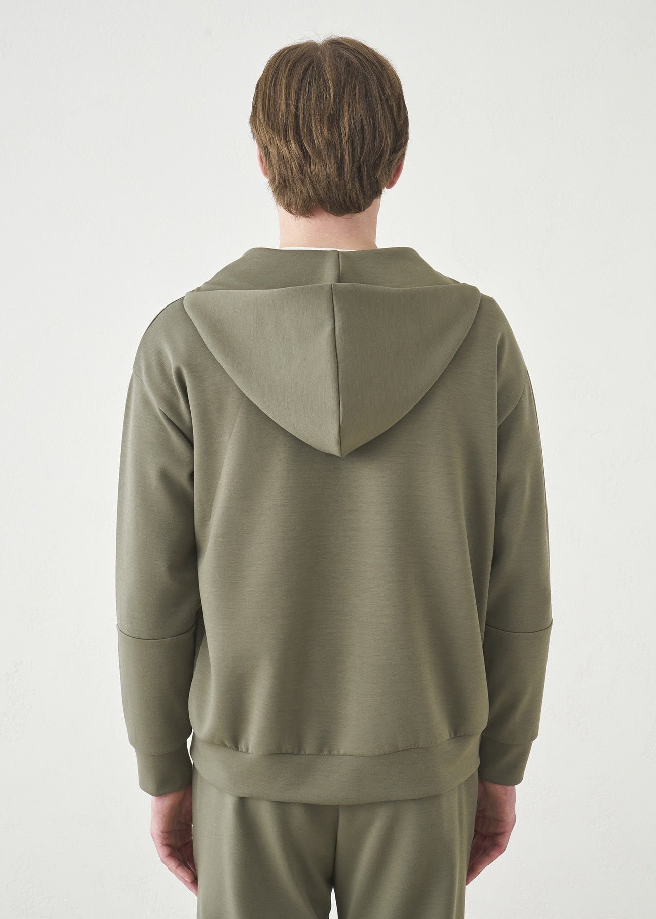 Abel Zipper Hoodie Khaki