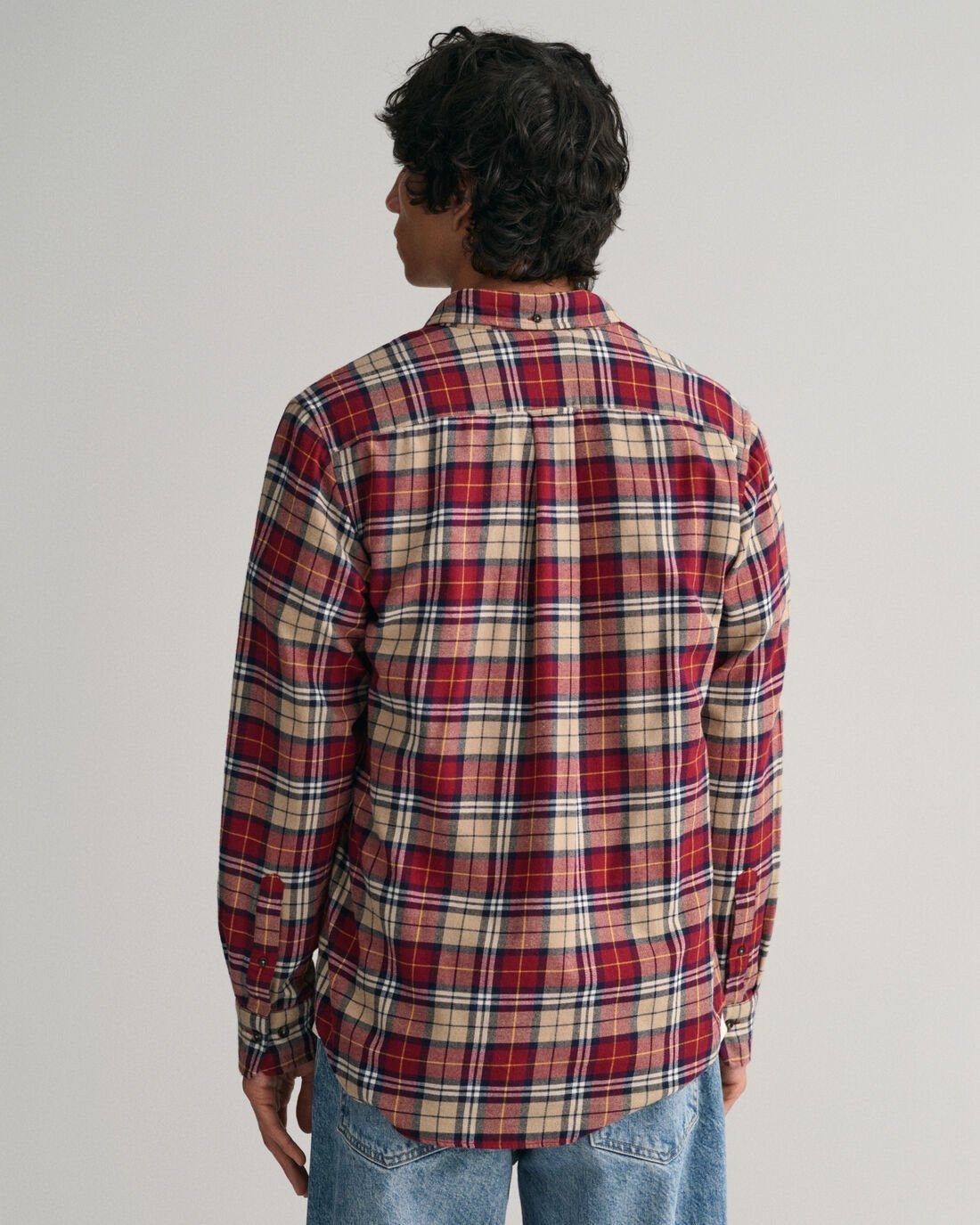 GANT REGULAR CHECKED FLANEL SHIRT BRG M