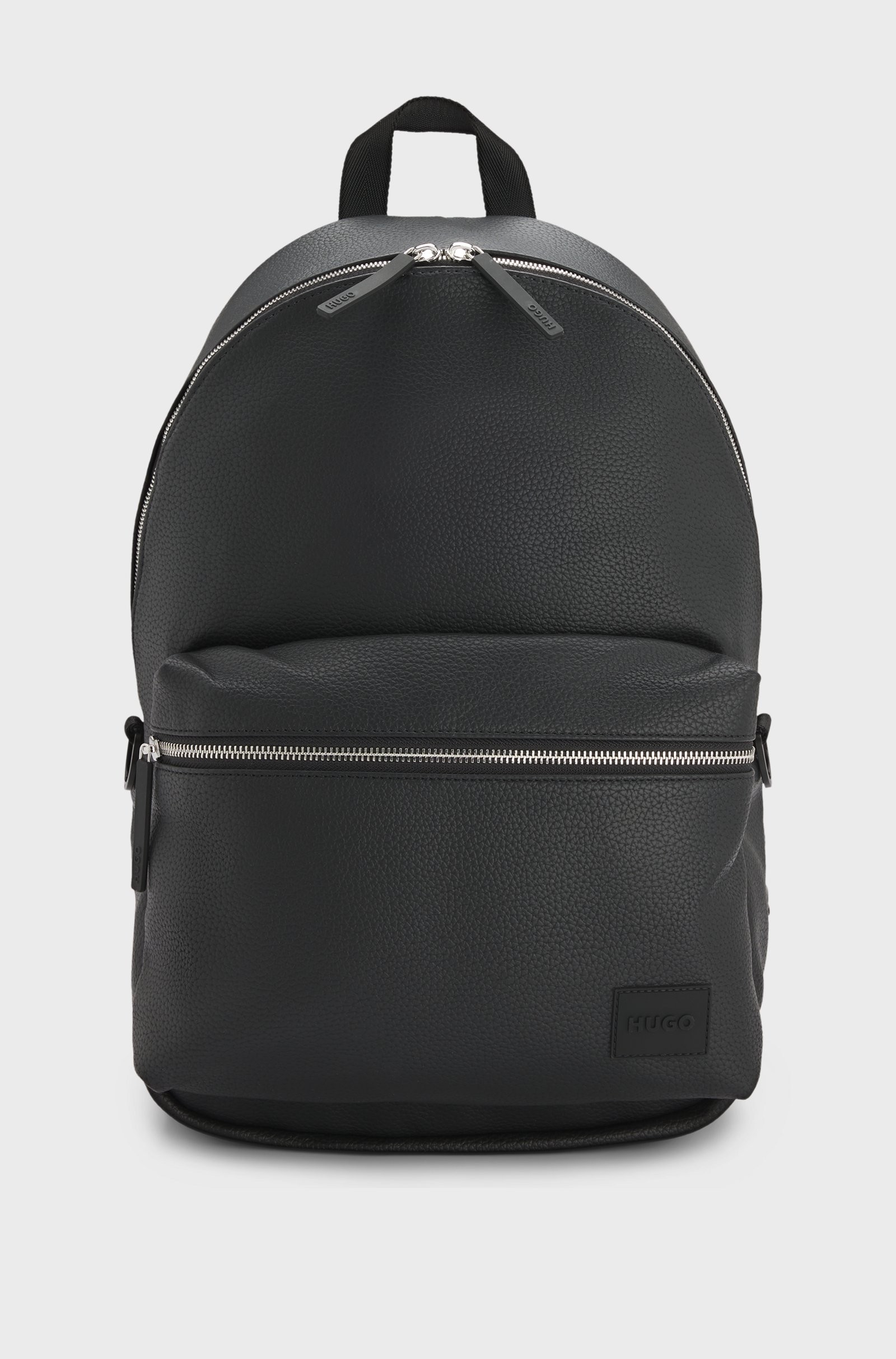 Hugo Red Ethon HI Black Leather Backpack  50535693 