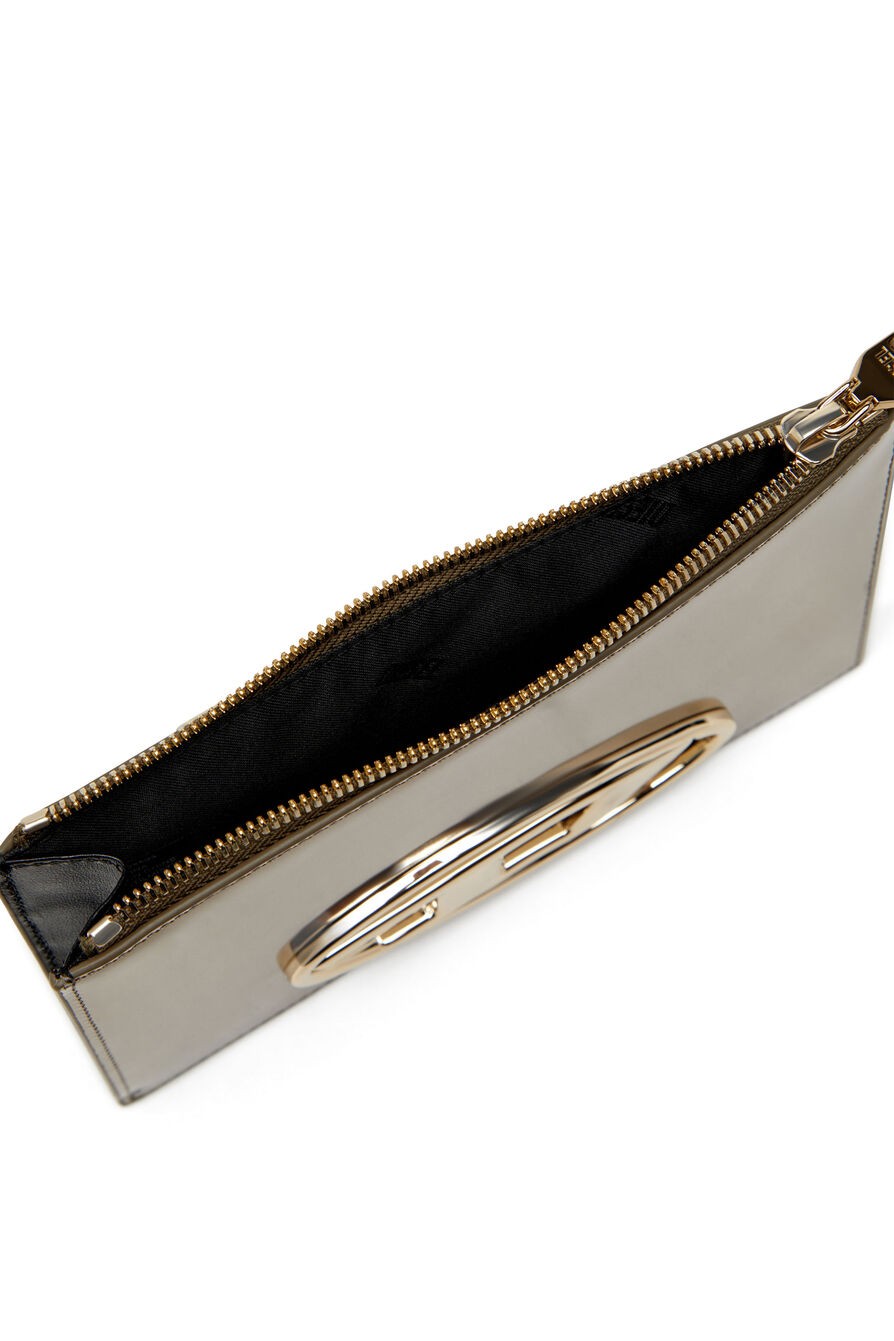 1DR Zipped pouch in gold mirror leather