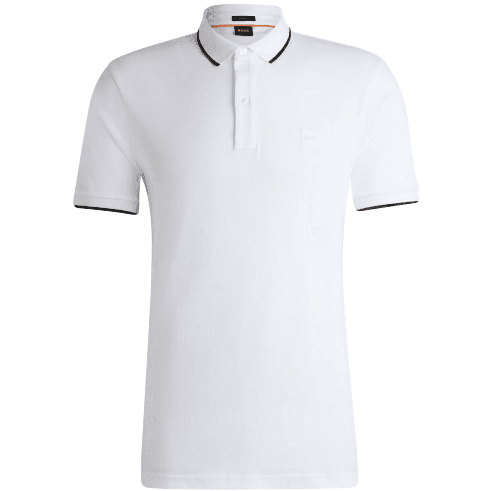 Boss Orange Passertip Polo T-Shirt 50507699 - White