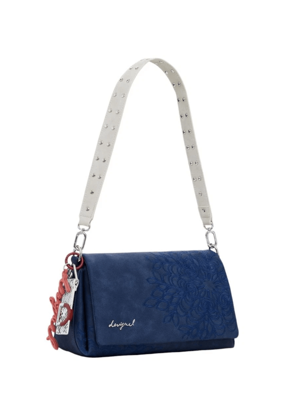 Sierra Naron Medium Flap Blue Shoulder Bag 