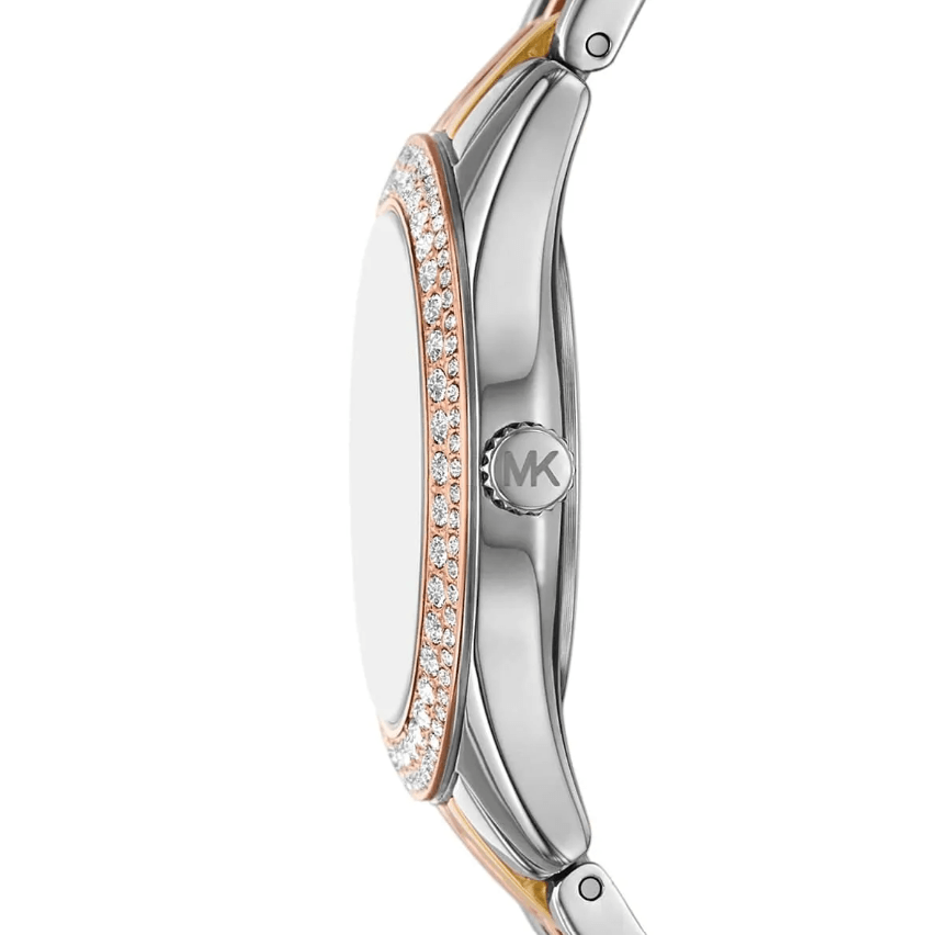 Harlowe Three-Hand Tri-Tone Stainless Steel Women's Watch MK4846