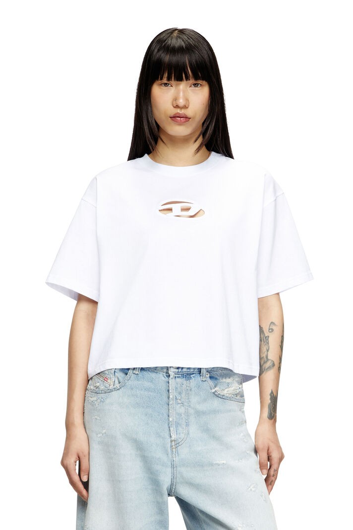 T-Buxt Cropped OD Cut Out Logo T-Shirt